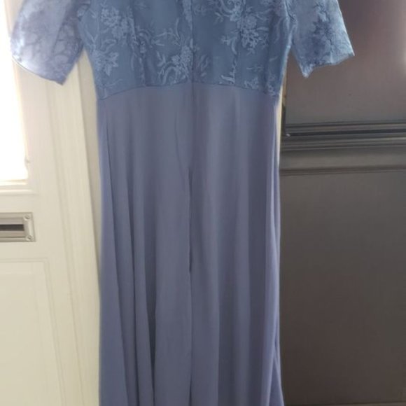 Womens Smokey Navy Blue Dressy Dress Wedding Party size XL, 12-14 - Picture 2 of 6